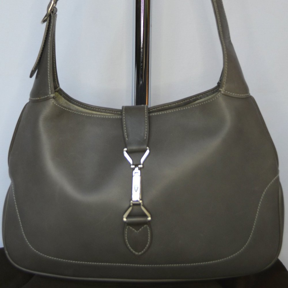 Gucci Classic Hobo, Grey Leather